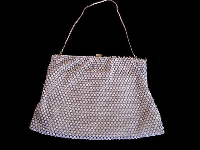 * FROM MY OWN PERSONAL COLLECTION - ABSOLUTELY GORGEOUS VINTAGE MAGID SPARKLING ALL RHINESTONE EVENING BAG WITH MATCHING CHANGE PURSE & MIRROR