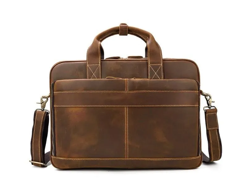 15 Inch Womens Brown Leather Laptop Bags