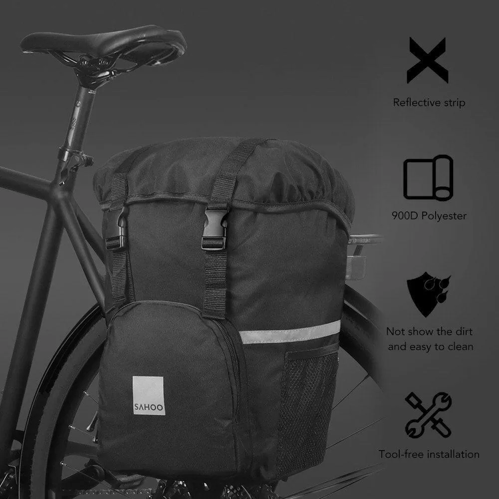 15L Single Pannier Cycling Bag Multifunctional Bicycle Bike Rear Seat Trunk Bag Large Capacity    Outdoor Sports Pouch Rack Panniers Reflective Rear Bag MTB Road Bike Bag Waterproof Bicycle Storage Bag  Bike   Accessories