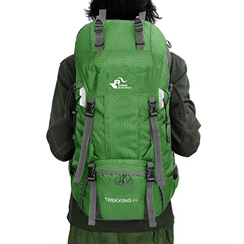 60L Waterproof Lightweight Hiking Backpack with Rain Cover