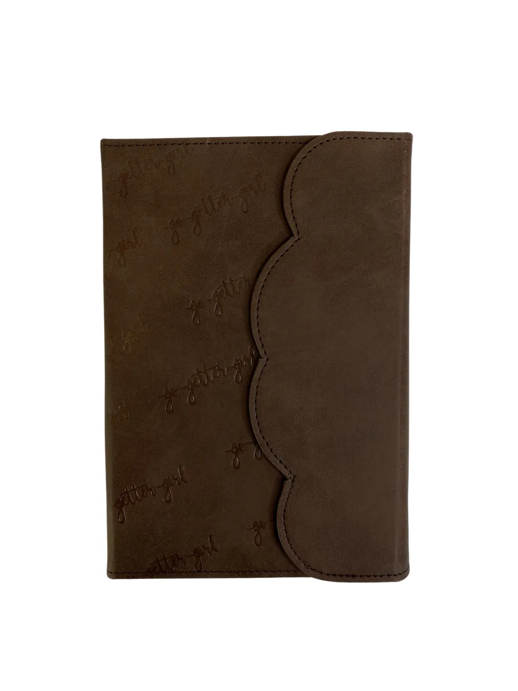 A5 Premium Lined Journal - Scalloped - Mochachino