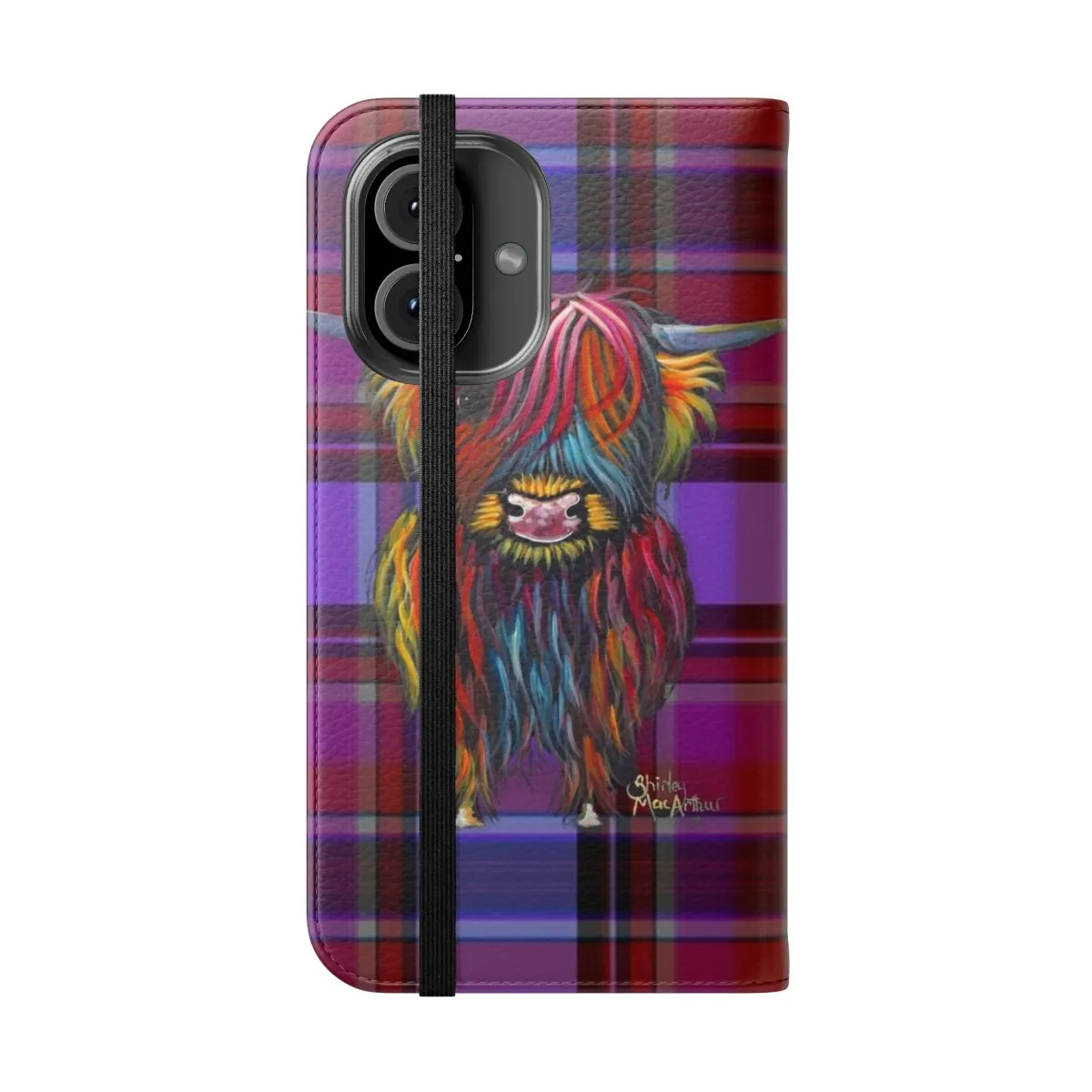 Adorable Highland Cow Tartan Phone Case