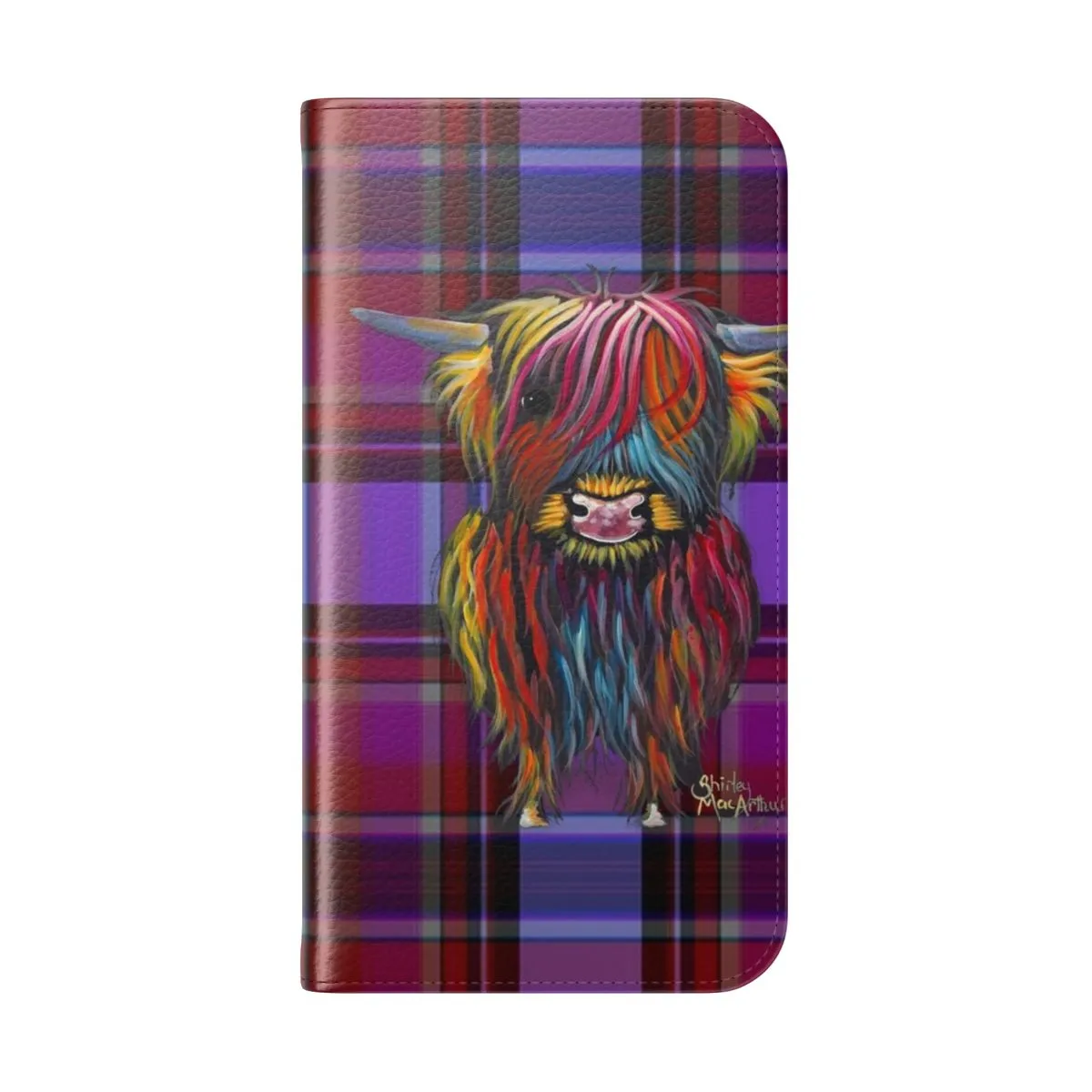 Adorable Highland Cow Tartan Phone Case