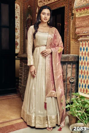 Anarkali Set with Banarasi Dupatta and Zardosi Work