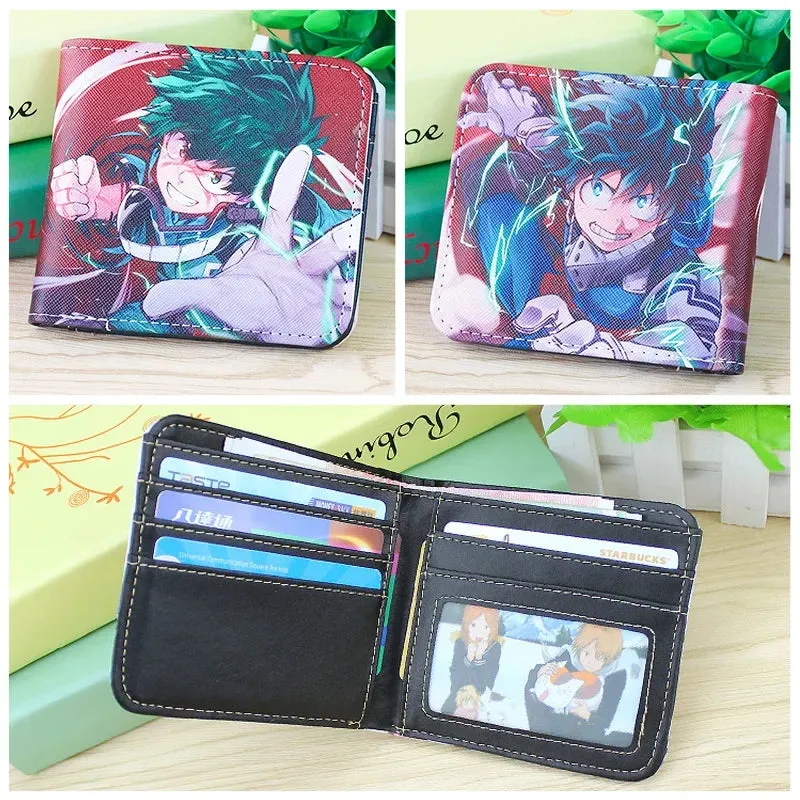 Anime My Hero Academia Todoroki Shoto Men's Wallets Midoriya Izuku Card Holders Purse