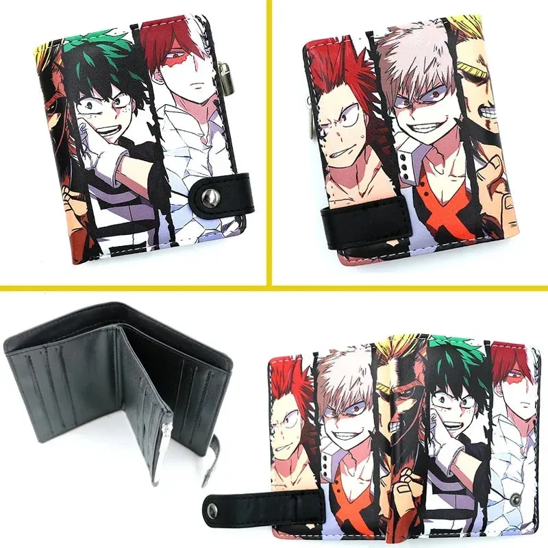 Anime My Hero Academia Todoroki Shoto Men's Wallets Midoriya Izuku Card Holders Purse