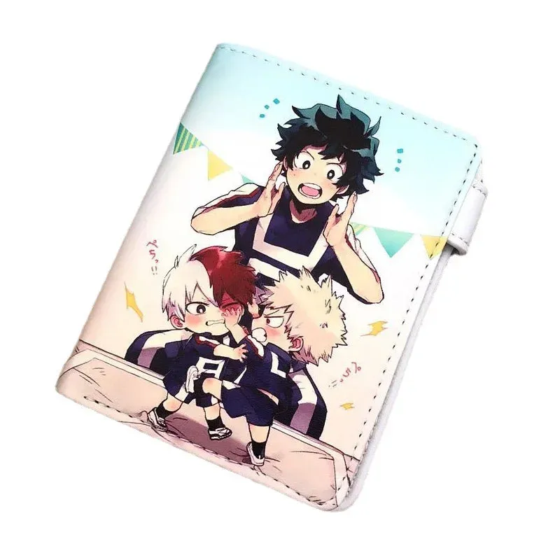 Anime My Hero Academia Todoroki Shoto Men's Wallets Midoriya Izuku Card Holders Purse