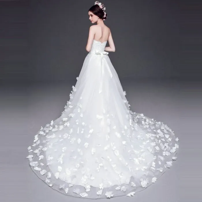 Anneprom Chic Cheap Wedding Dresses Vintage A-line Sweetheart White Wedding Dress With Lace APW0250