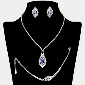 Azure Majesty Marquise Stone Jewelry Set