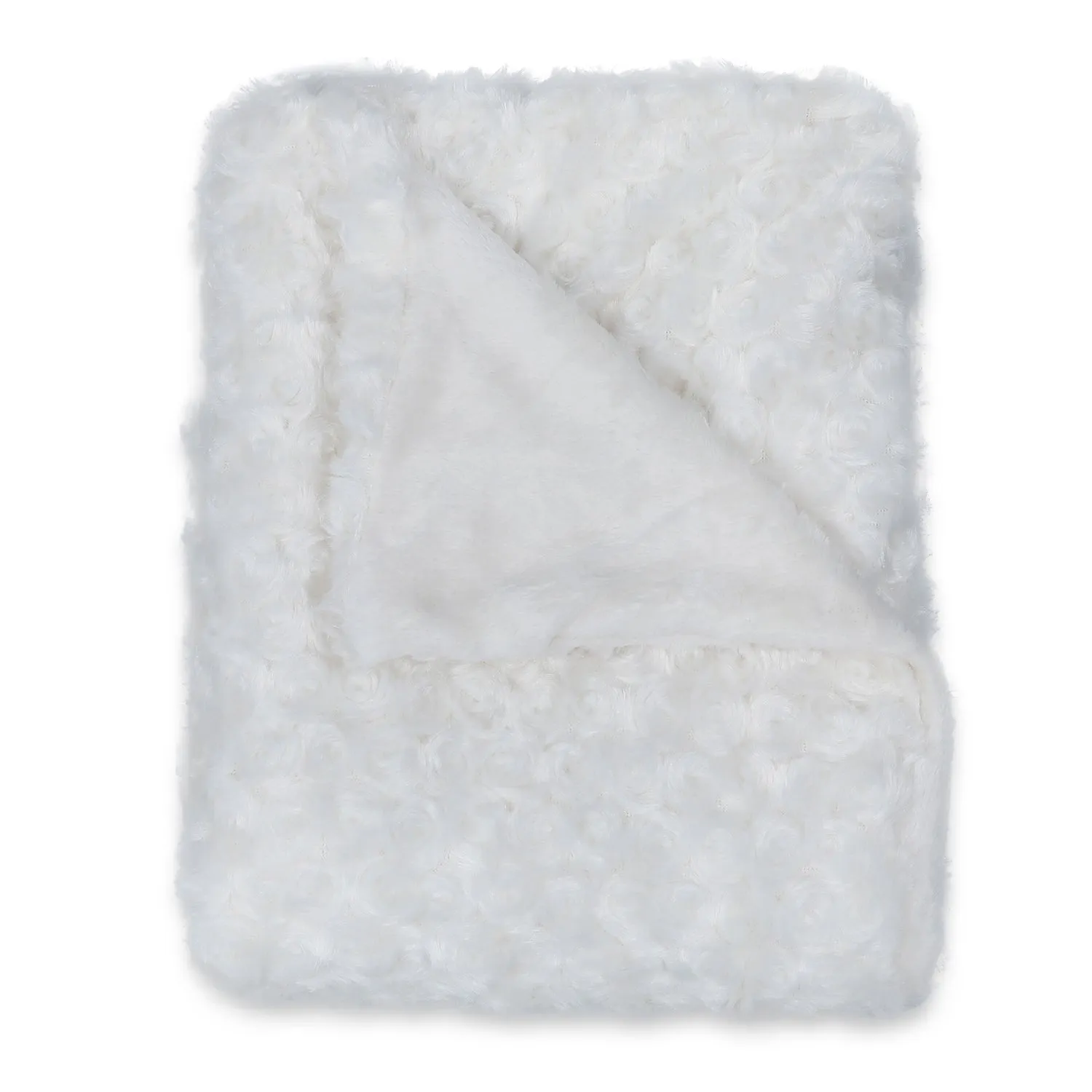 Baby Moo Swirl Fur Luxurious Blanket - Cream