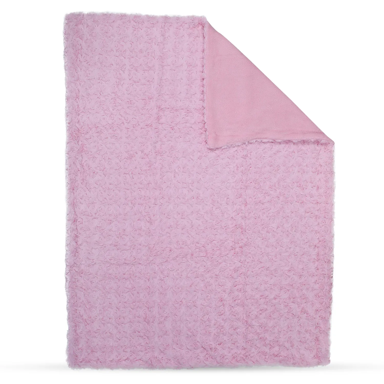 Baby Moo Swirl Fur Luxurious Blanket - Pink