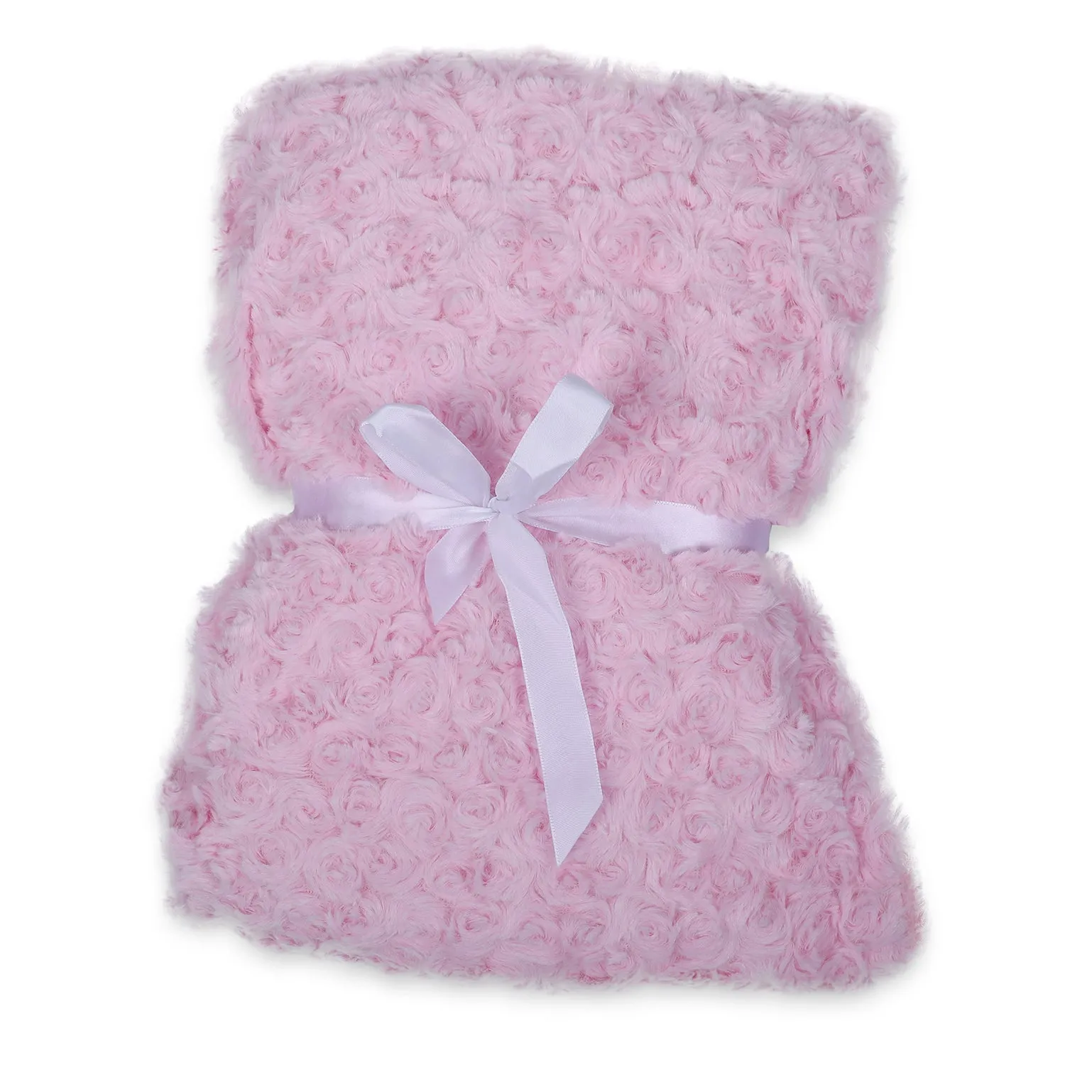 Baby Moo Swirl Fur Luxurious Blanket - Pink