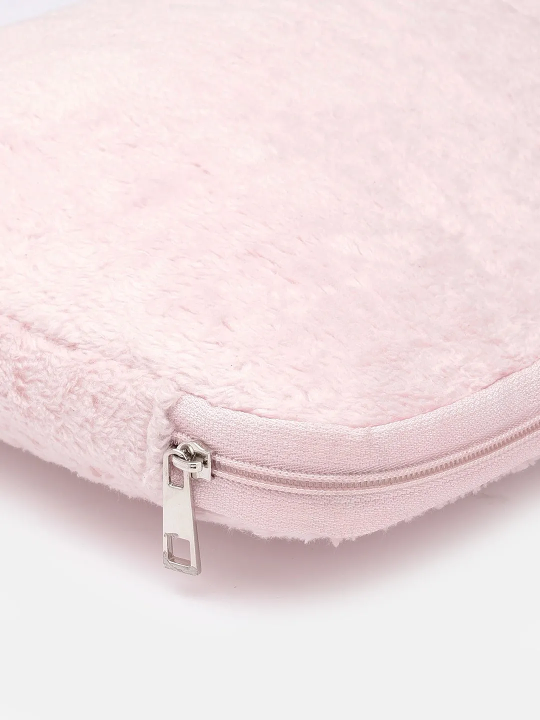 Berrylush Women Solid Pink Fabric Padded Regular Laptop Sleeve