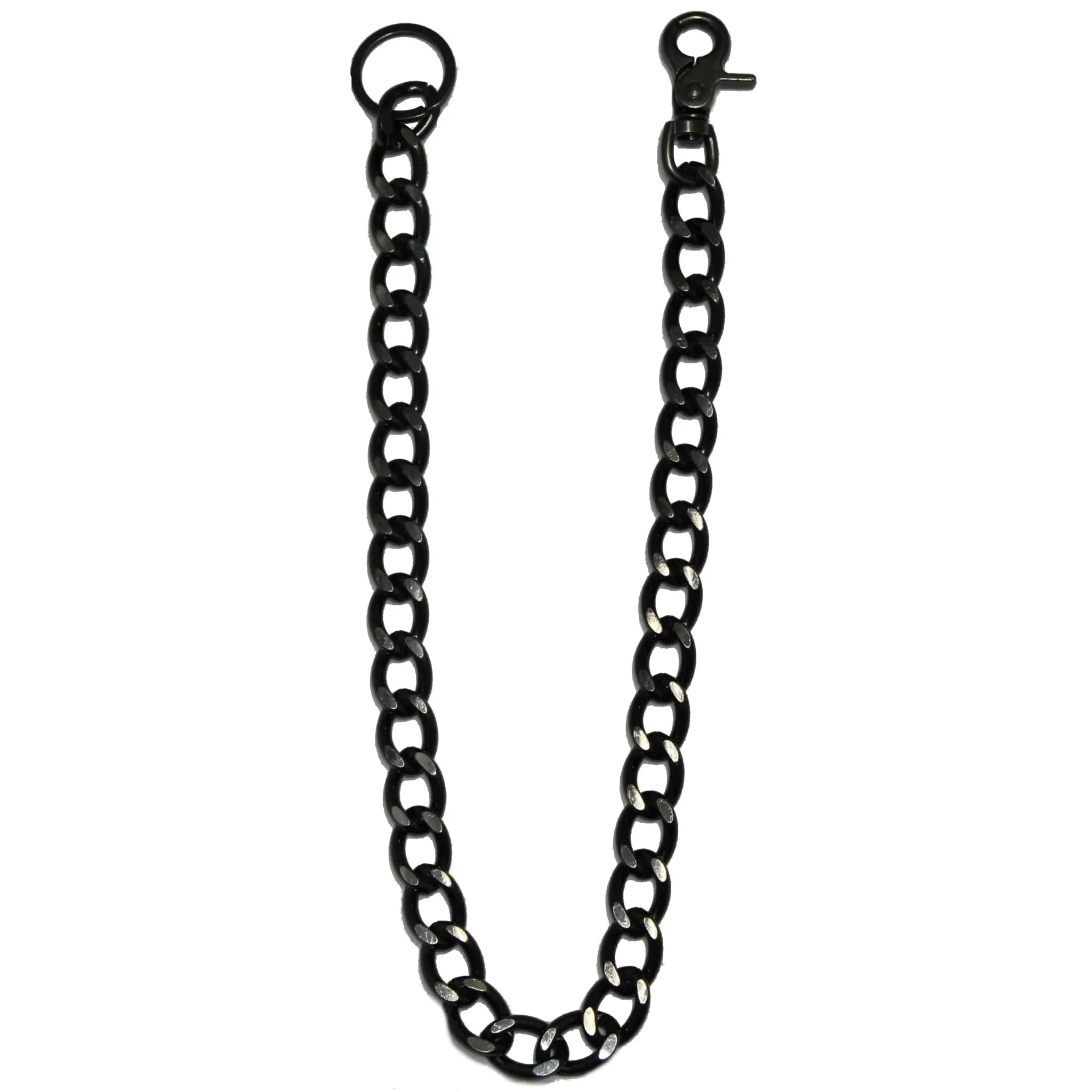 Black Large Link Wallet Chain 27"