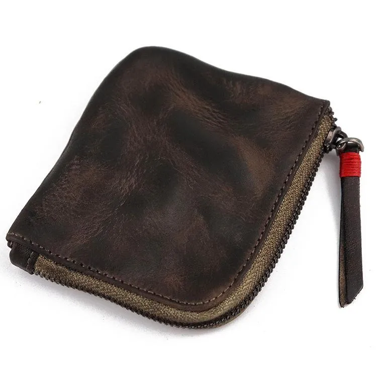 Black Leather Wallet Mens Zip Around Small Leather Zip Wallet Mens Wallets That Zip