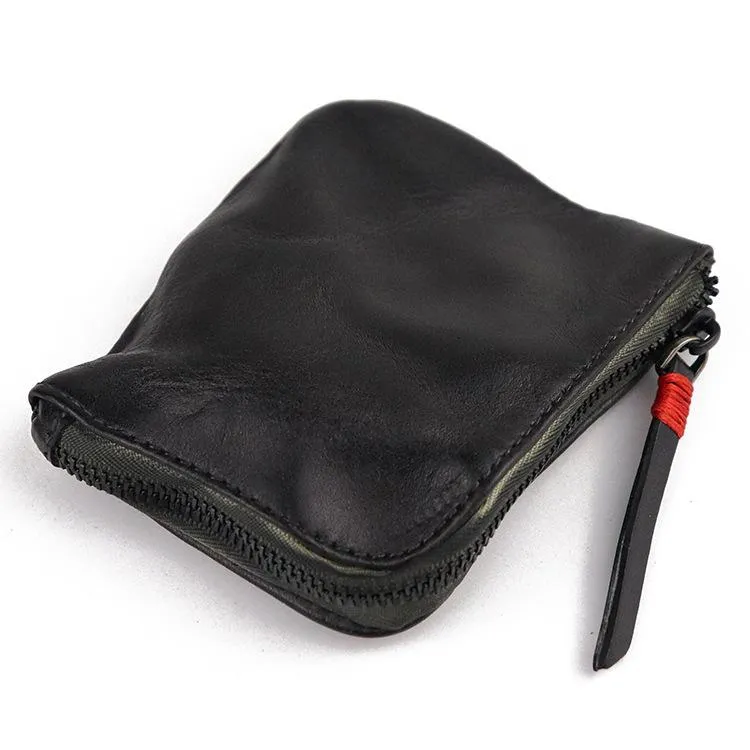 Black Leather Wallet Mens Zip Around Small Leather Zip Wallet Mens Wallets That Zip