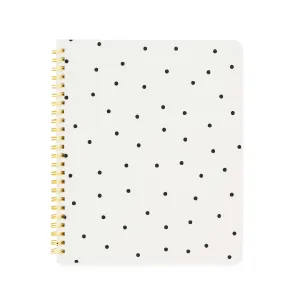 Black Scatter Dot Spiral Notebook