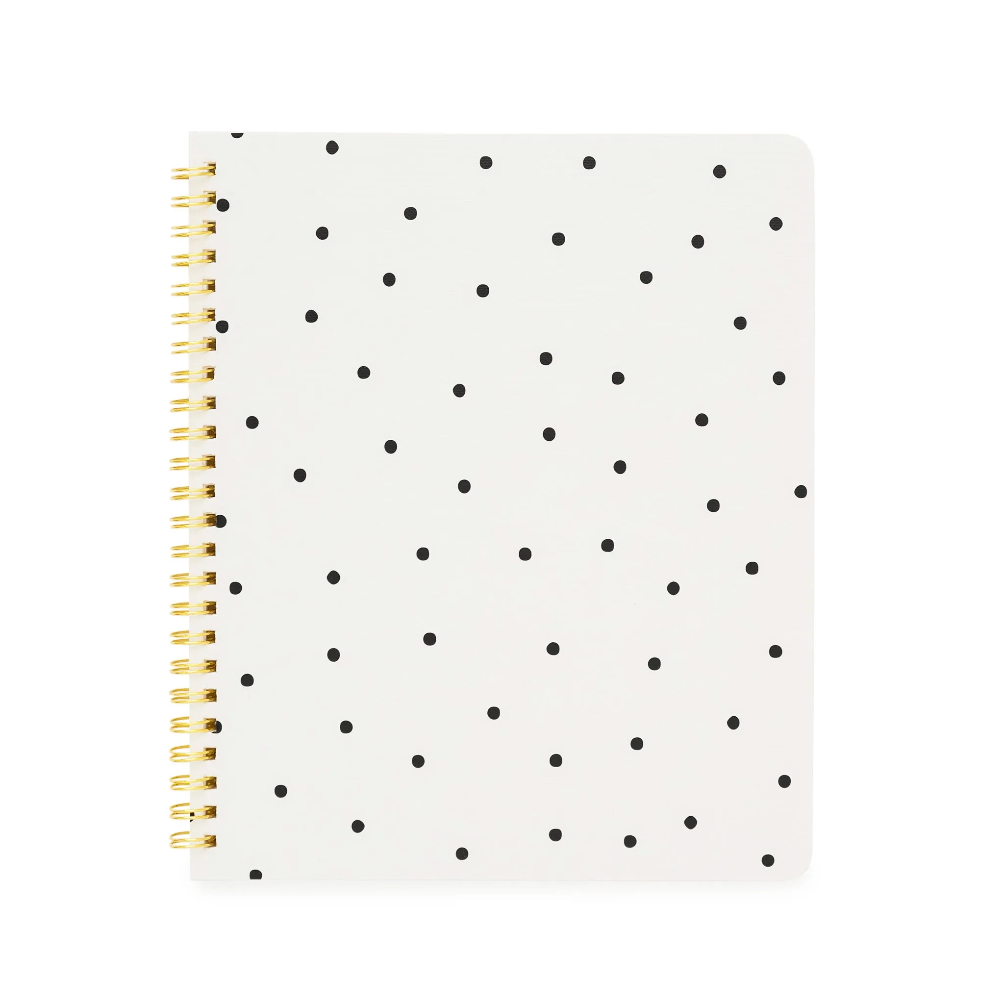 Black Scatter Dot Spiral Notebook