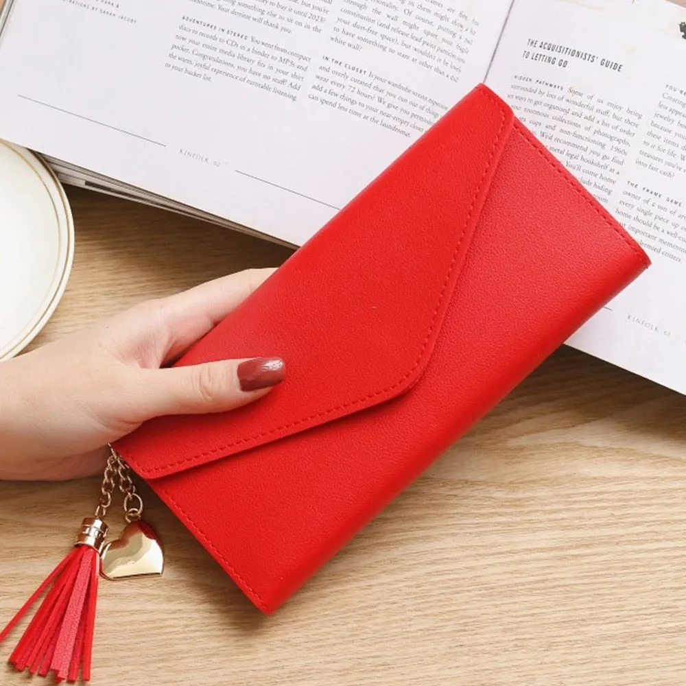 Butterfly Designer Women Long Wallets PU Leather Money Bag Solid Wool Ball Bow Clutch Bag Large Capacity Card Bag Coin Purse