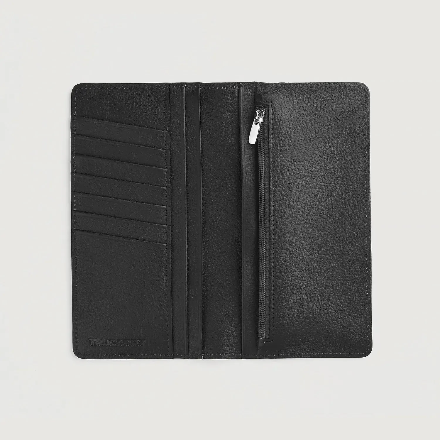 Cameron Black Leather Long Wallet