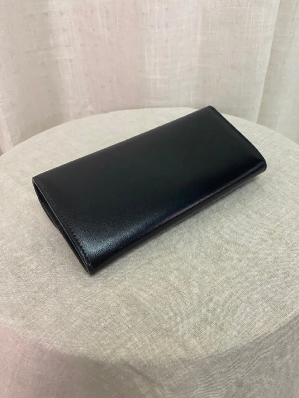 Celine Preloved Large Shiny Calfskin Triomphe Wallet