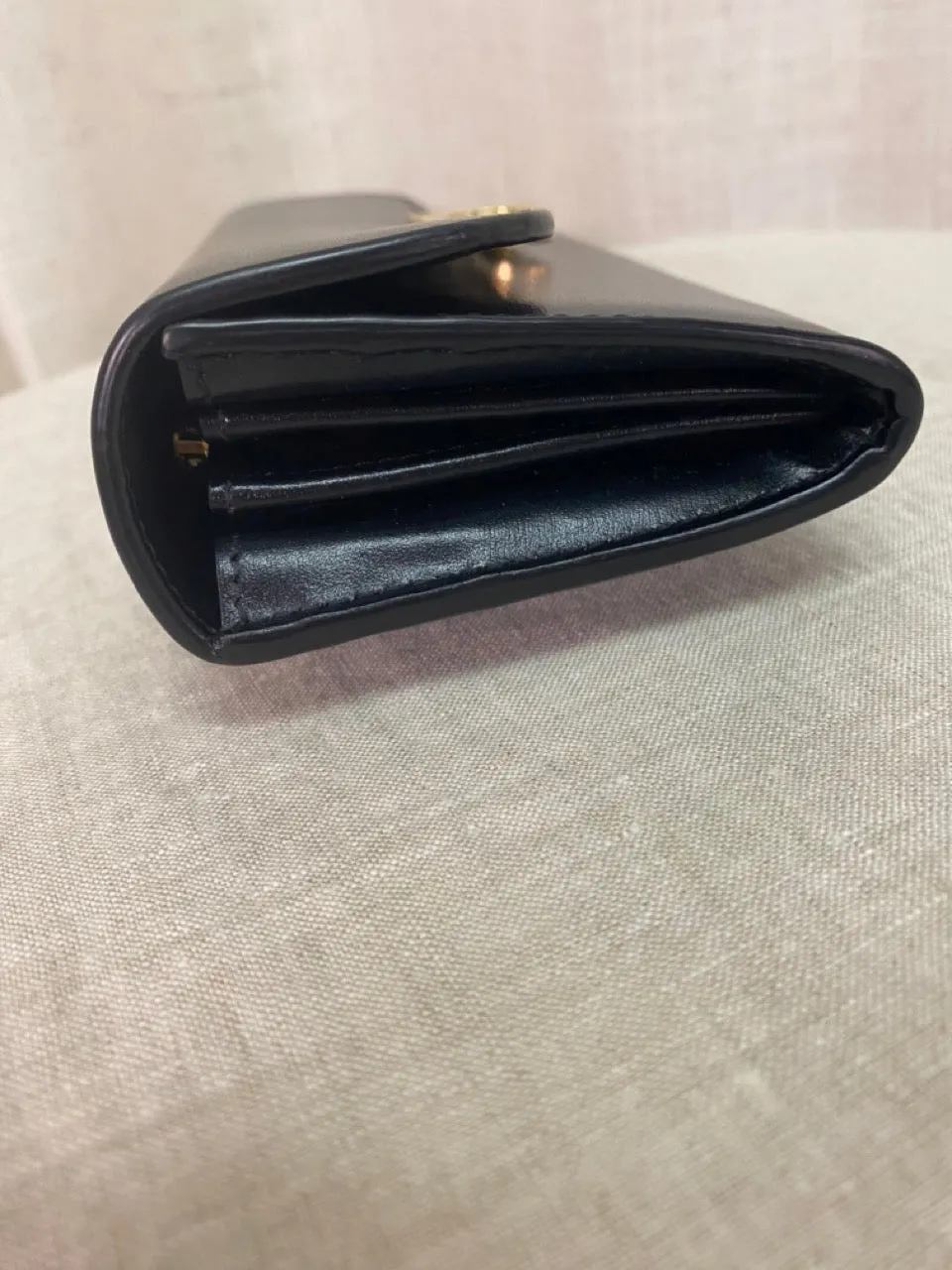 Celine Preloved Large Shiny Calfskin Triomphe Wallet