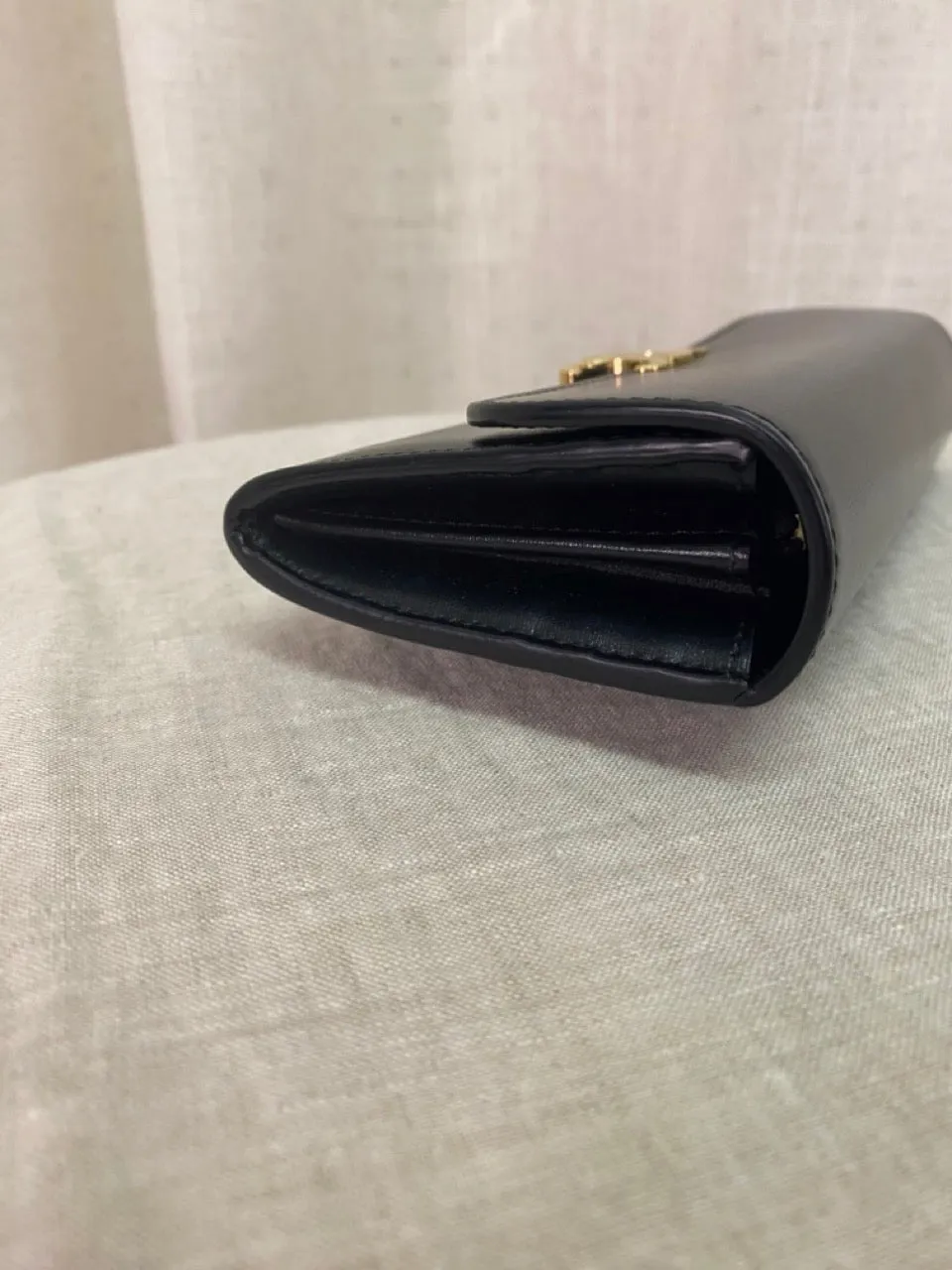 Celine Preloved Large Shiny Calfskin Triomphe Wallet