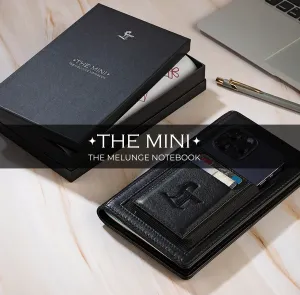 Corporate New Year Gift | The Mini Melunge Luxury Pure Leather Notebook| Premium Genuine Leather Diary For Men & women | Leather Journal - Black