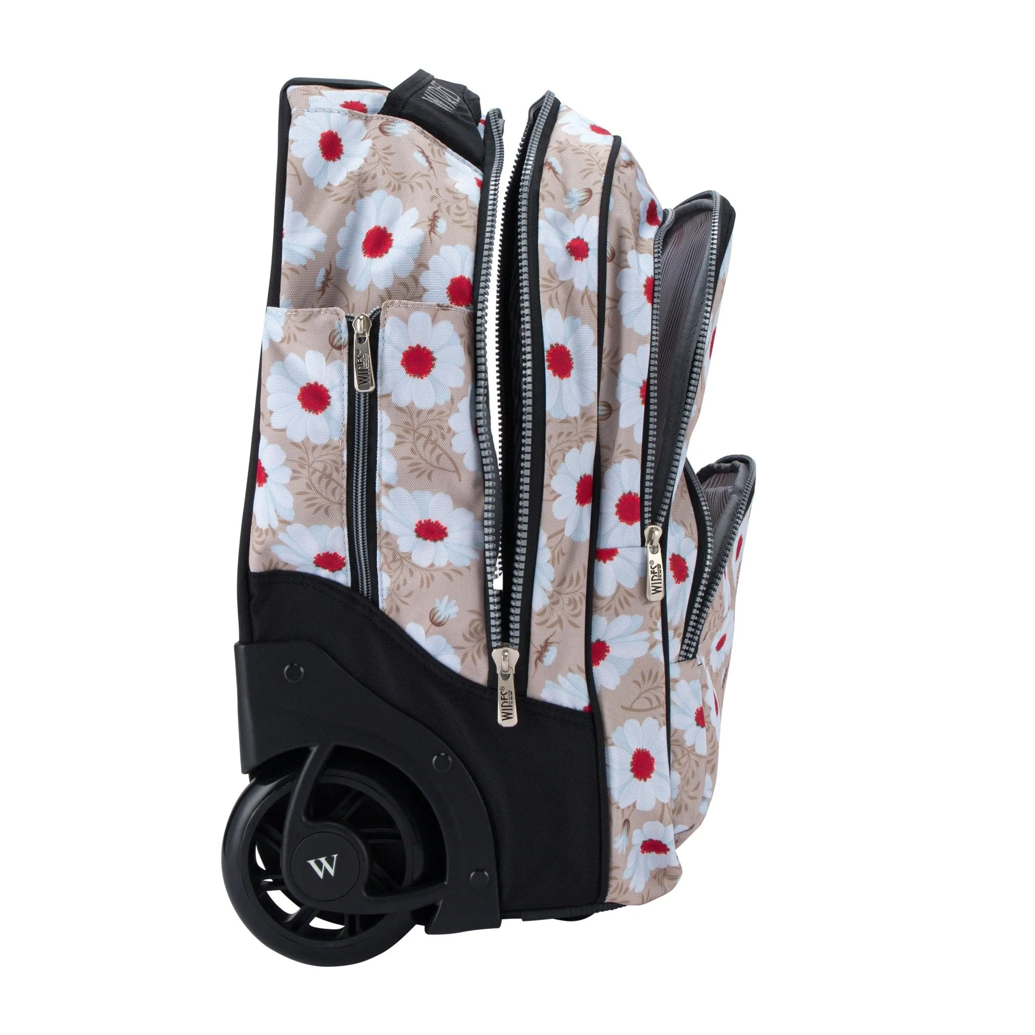 Daisy White Mini Wheel School Bags Trolly Set of 3pcs