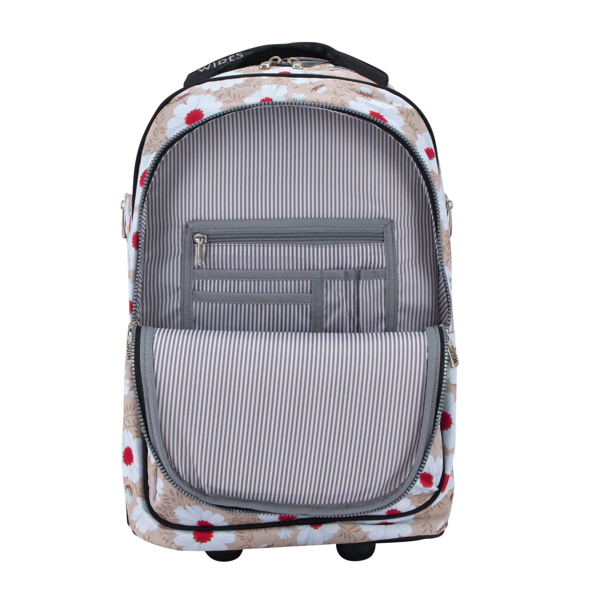 Daisy White Mini Wheel School Bags Trolly Set of 3pcs