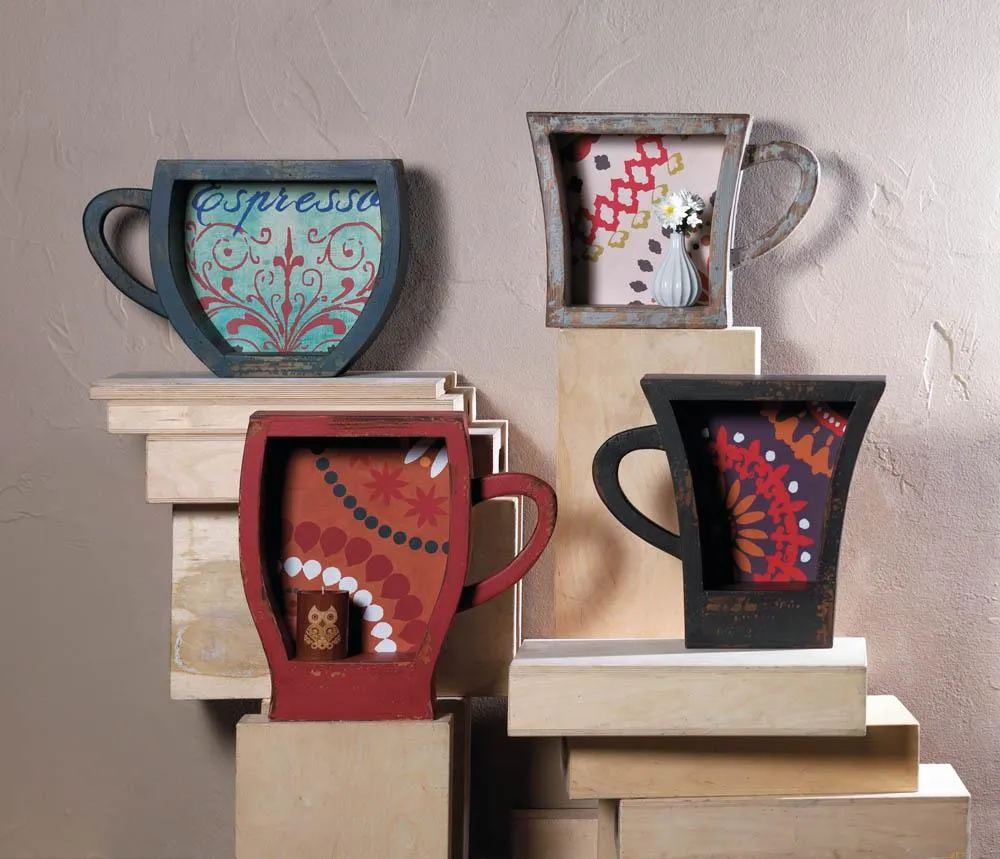 Dark Coffee Cup Shelf