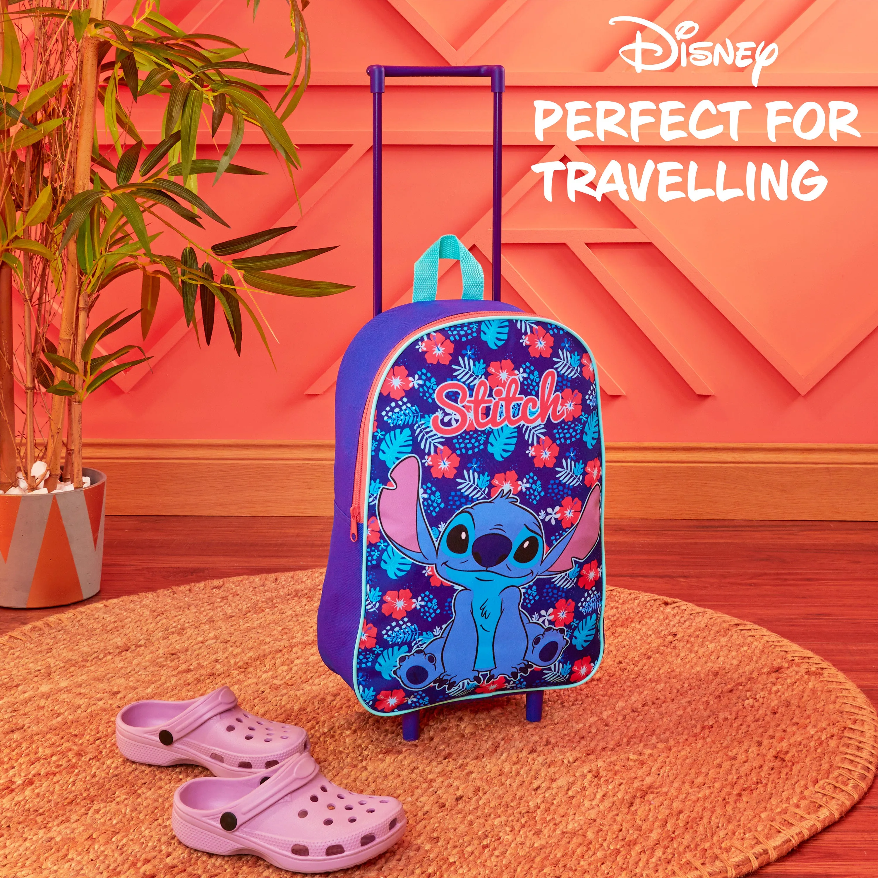 Disney Stitch Suitcase - Foldable Trolley Bag