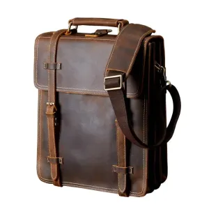 First Layer Cowhide Backpack with Laptop Compartment - Premium Leather 13" - 40cm x 30cm x 10cm