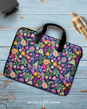 Floral Laptop Sleeve Bag With Colourful Design