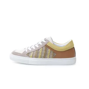 GABRIELLE low sneaker - raffia safari