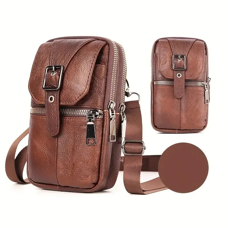 Genuine Leather Multifunctional Cell Phone Bag