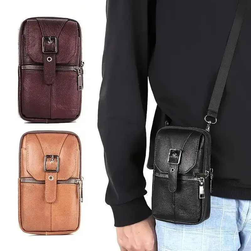 Genuine Leather Multifunctional Cell Phone Bag