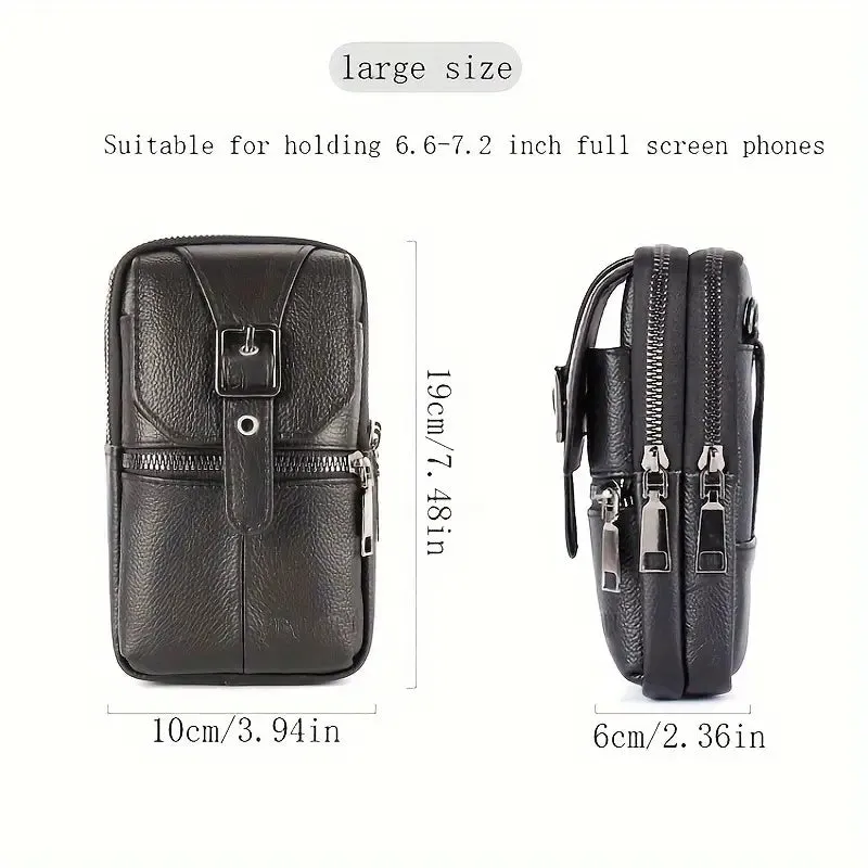 Genuine Leather Multifunctional Cell Phone Bag