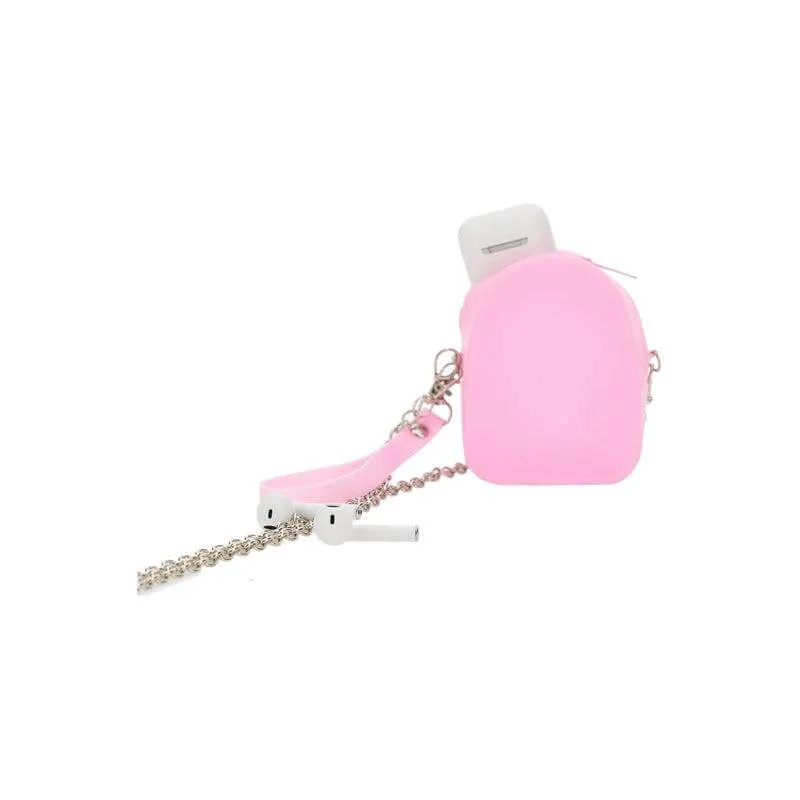 Girls Pink Wireless Headphones & Mini Bag