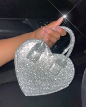 Glitter Heart Mini Handbag