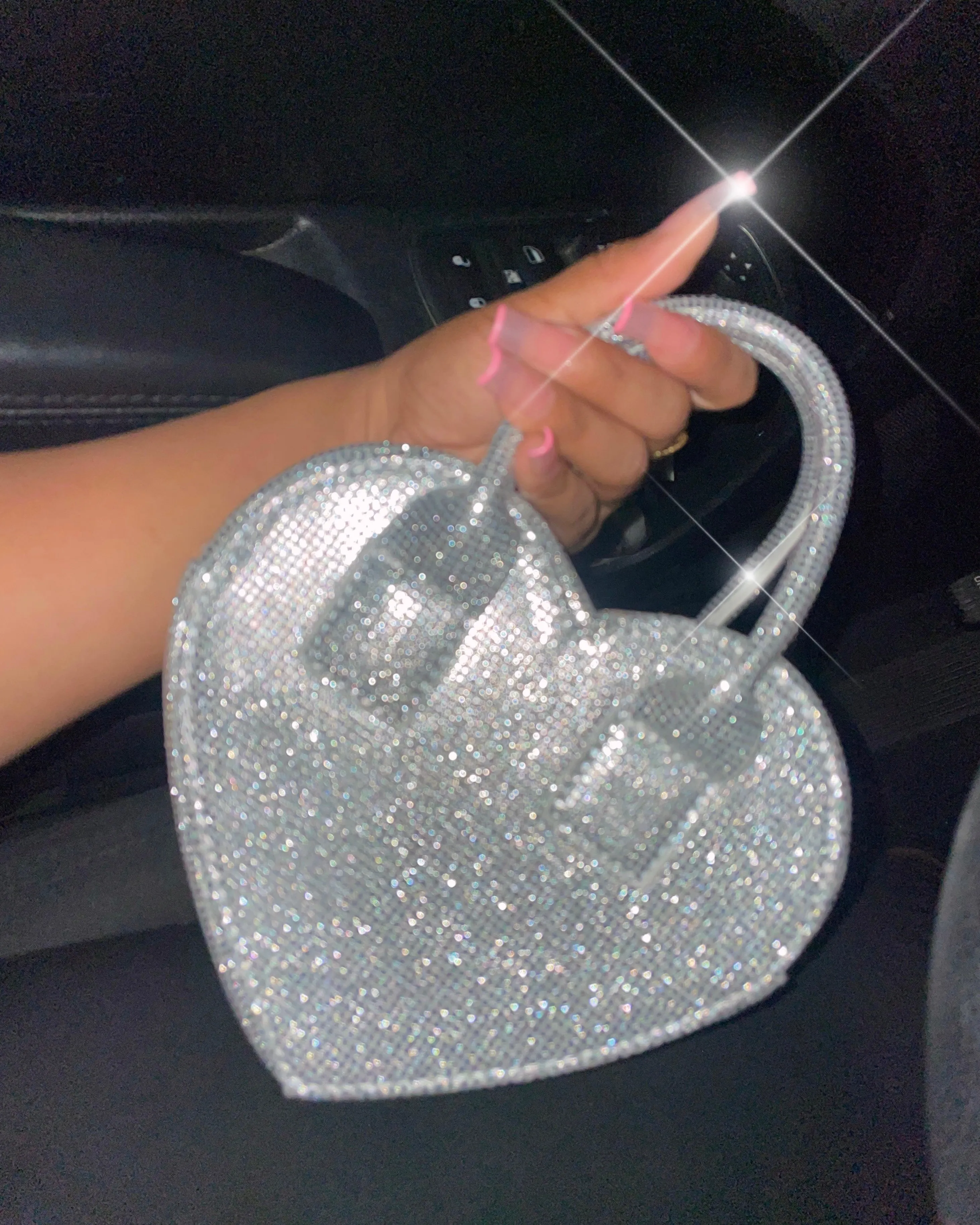 Glitter Heart Mini Handbag