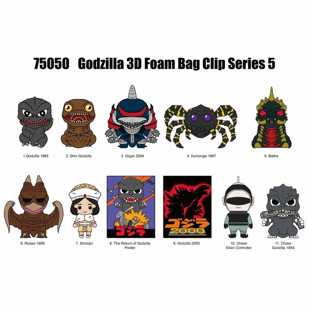 Godzilla Classic 3D Foam Keyring Blind Bag Asst-Classic Ser 5-24pcs PDQ