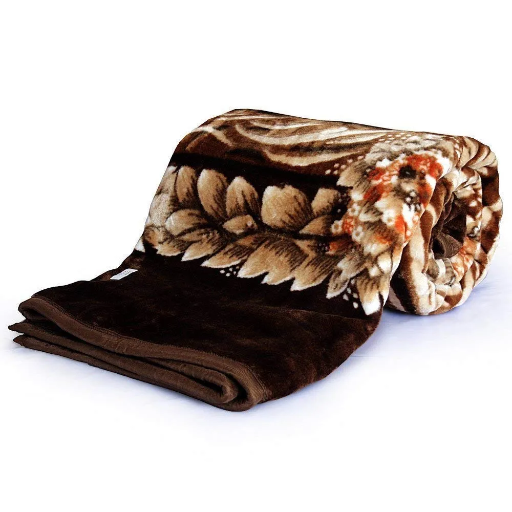 GoHome Luxurious Embossed Polyester Single Blanket - Printed, Multicolor