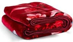 GoHome Luxurious Embossed Polyester Single Blanket - Printed, Multicolor