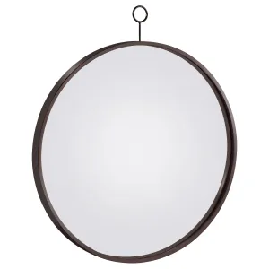 Gwyneth Round Wall Mirror Black Nickel