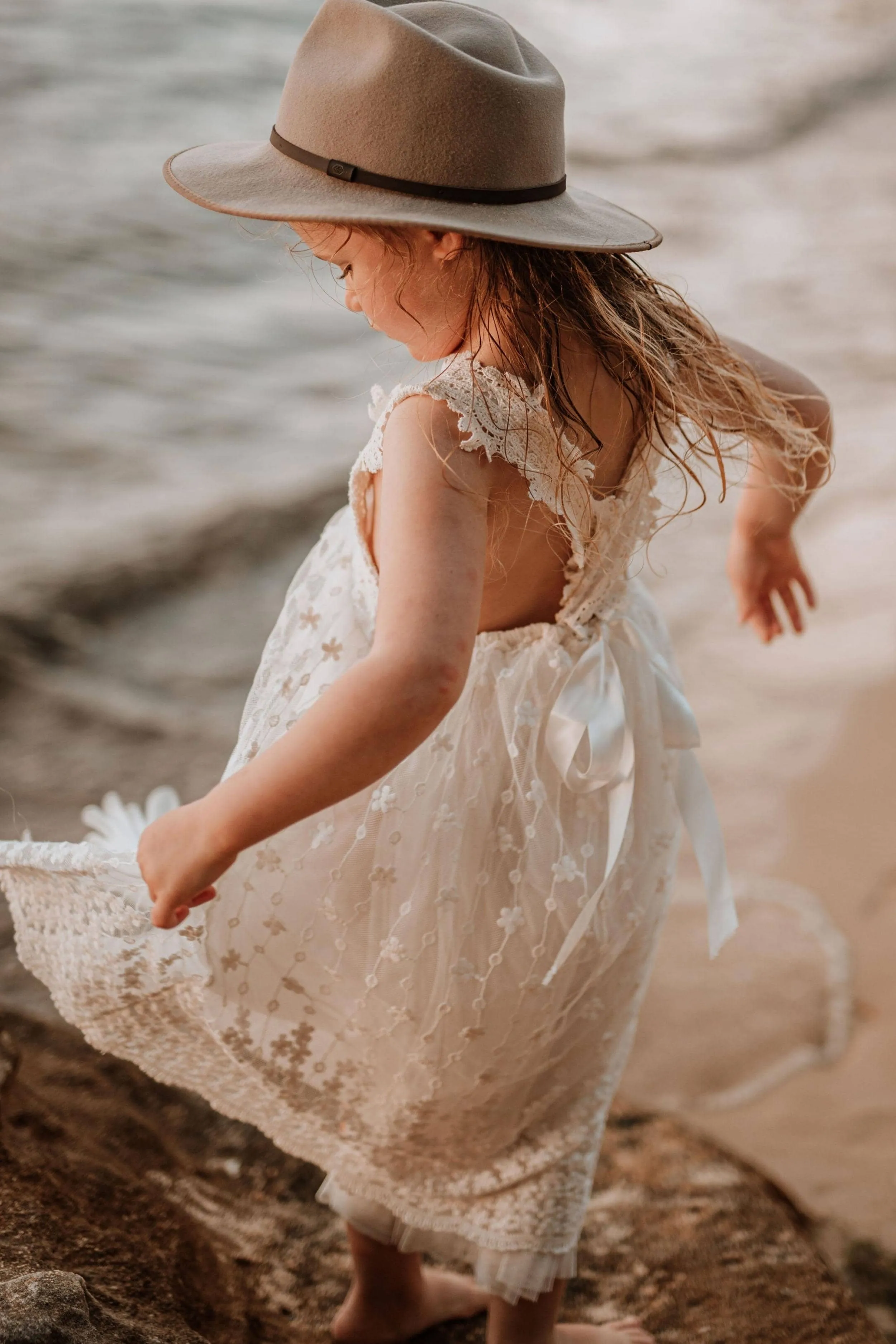 Harper Lace Flower Girl Dress- Holy Communion Dress