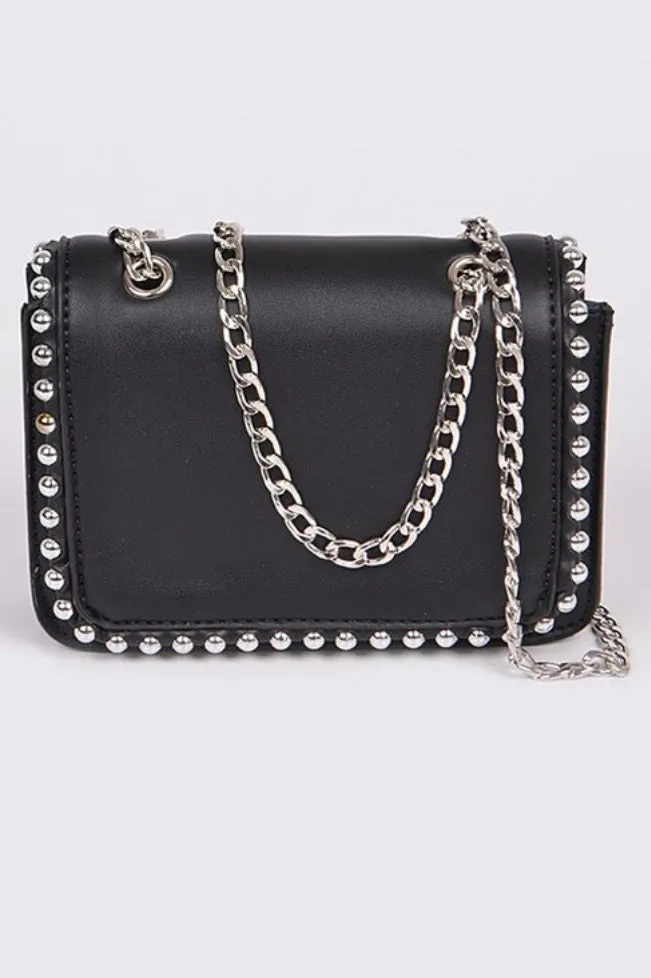 Ibiza Studded Mini Purse -Black