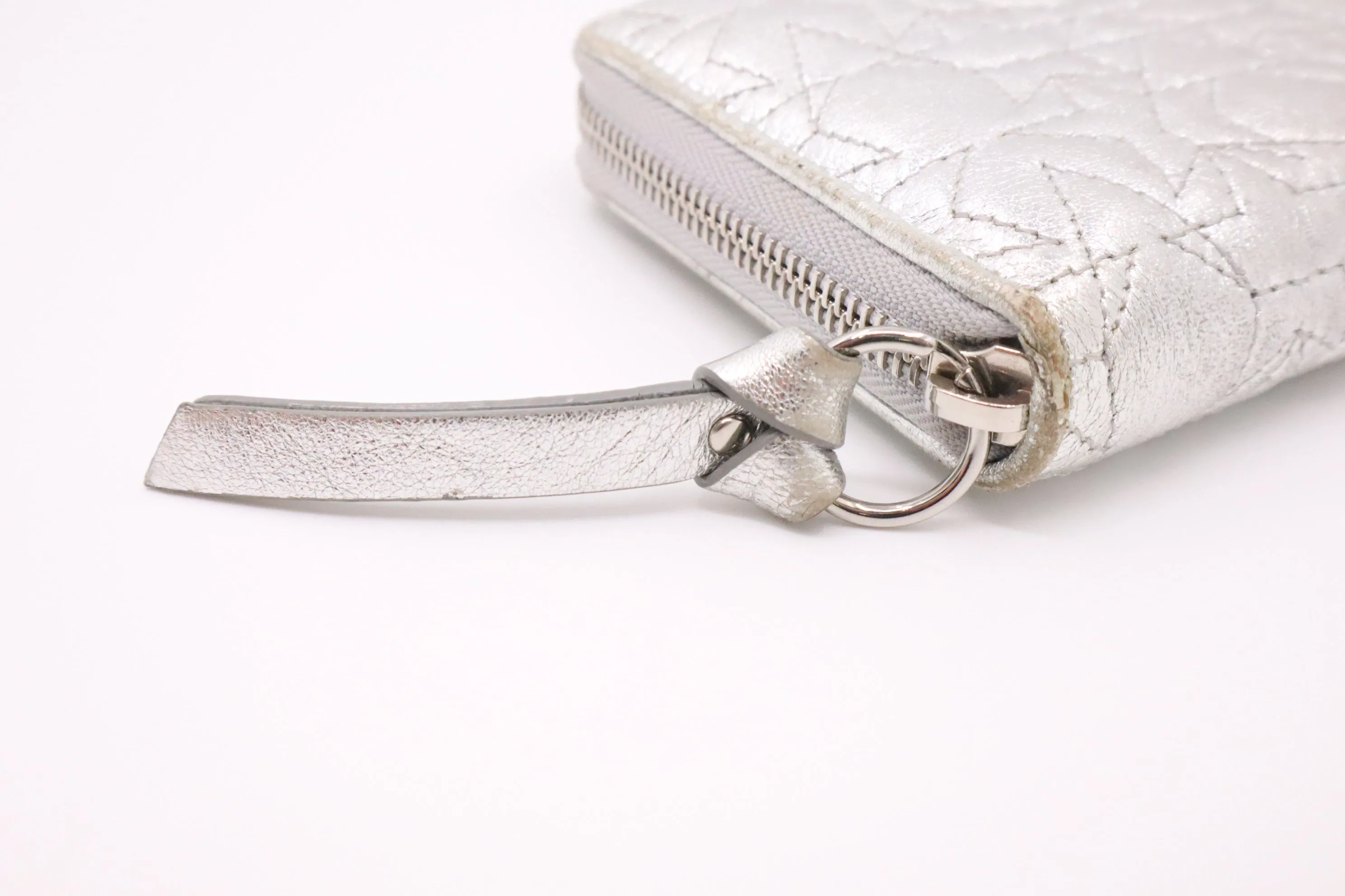 Jimmy Choo Long Wallet in Silver Canvas