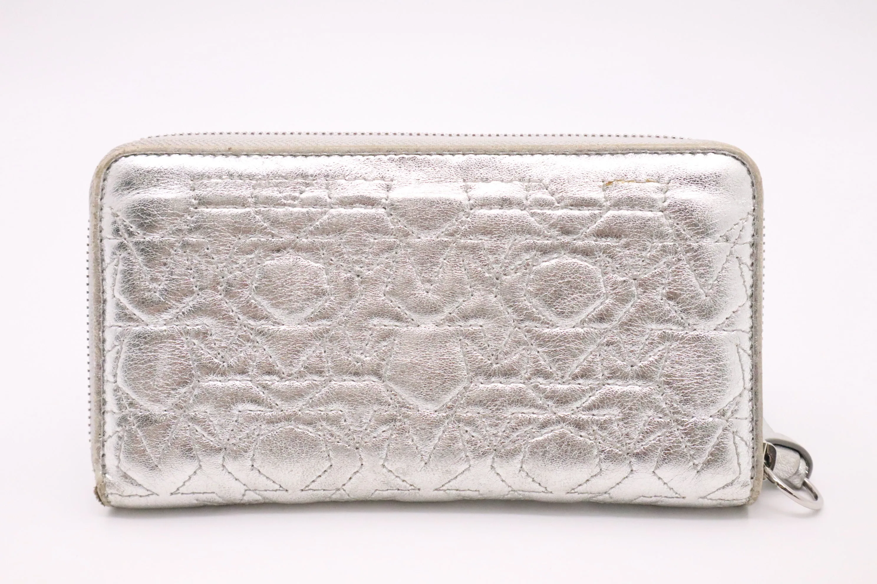 Jimmy Choo Long Wallet in Silver Canvas