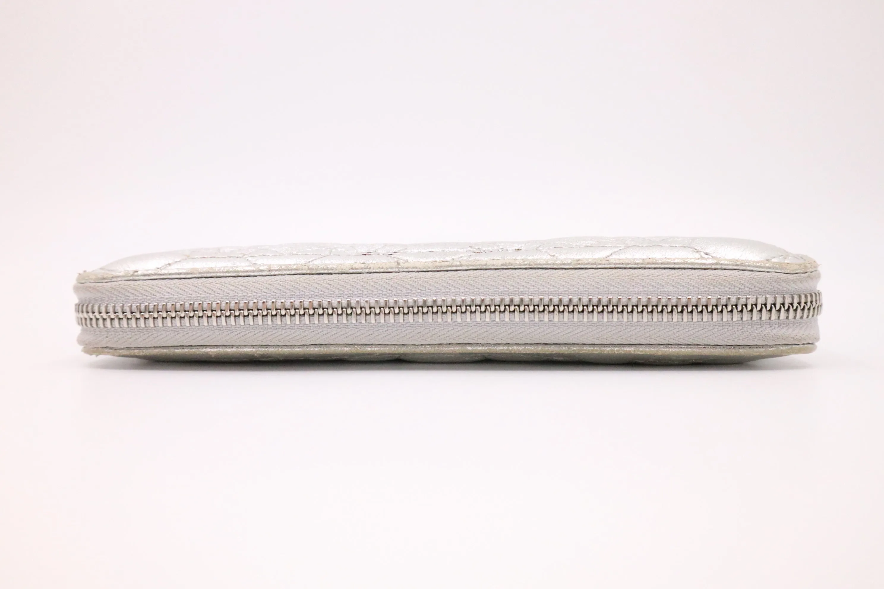 Jimmy Choo Long Wallet in Silver Canvas